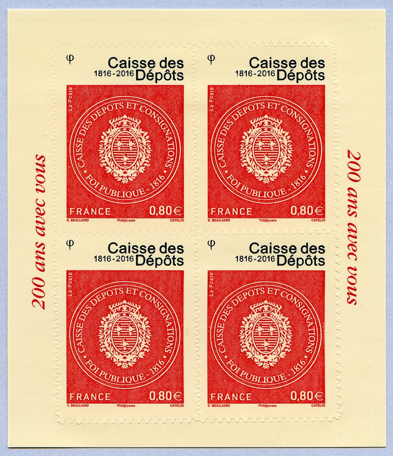 Image du timbre Caisse des Dépôts 1816-2016