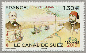 Image du timbre Le canal de Suez 150 ans 1860-2019