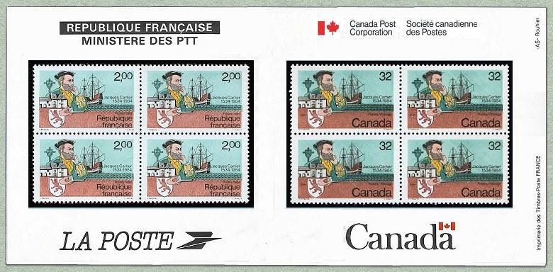 Image du timbre Pochette philatélique de l'émission commune Jacques Cartier