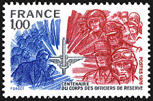 Image du timbre Centenaire du corps des Officiers de Réserve