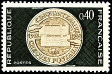 Image du timbre Cinquantenaire du service des Chèques Postaux