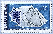 carte  1er jour  centenaire du club alpin Français  75 Paris  1974 