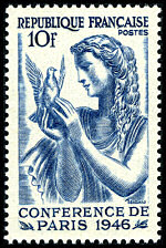 Image du timbre Conférence de Paris 1946-10 F bleu