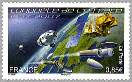 Image du timbre Conquête de l'espace 1957 - 2007