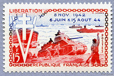 Image du timbre Libération
-
8 novembre 1942 - 6 juin & 15 août 1944