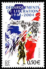 Image du timbre Débarquement et libération 1944-2004