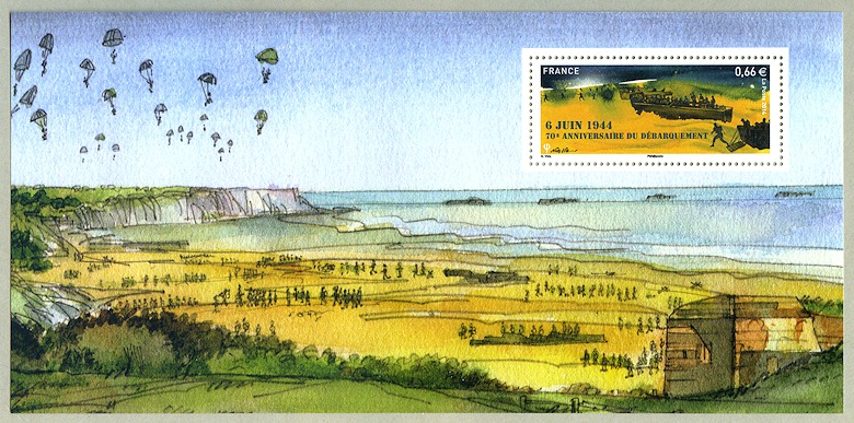 Image du timbre 6 juin 1944  70ème  anniversaire du débarquement - Souvenir philatélique