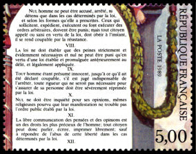 Image du timbre Déclaration des Droits de l'Homme et du CitoyenArticles VII à XI