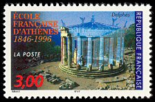 Image du timbre École française d'Athènes 1846-1996Delphes