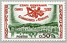 Image du timbre Réunion des États Généraux des communes d´EuropeCannes 1960