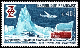 Image du timbre Expéditions polaires françaises1968 vingt ans d'activité