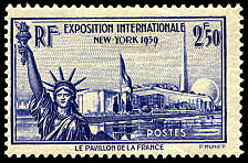 Image du timbre Exposition internationale de New-York 1939Le pavillon de la France