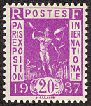Image du timbre Exposition internationale de Paris-20c lilas
