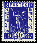 Image du timbre Exposition internationale de Paris-40c outremer
