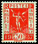 Image du timbre Exposition internationale de Paris50c orange-rouge