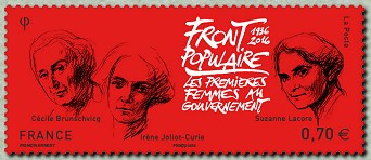 Image du timbre Front populaire 1936-2016 -Les premières femmes au gouvernement