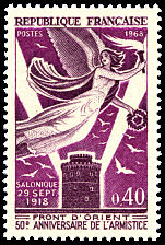 Image du timbre Front d'Orient-50ème anniversaire de l´armistice-Salonique 29 sept. 1918