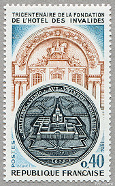 Image du timbre Tricentenaire de la fondation de l'Hôtel des Invalides