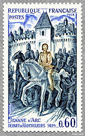 Image du timbre Jeanne d´ArcDépart de Vaucouleurs (1429)