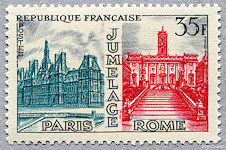 Image du timbre Jumelage Paris-Rome