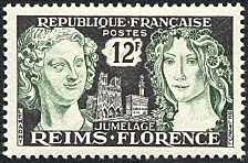 Image du timbre Jumelage des villes de Reims et Florence