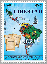 Image du timbre Libertad - Liberté-Bicentenaire des indépendancesAmérique latine et Caraïbes
