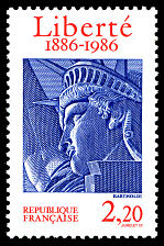 Image du timbre Liberté 1886-1986