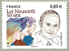 Image du timbre Loi Neuwirth 50 ans