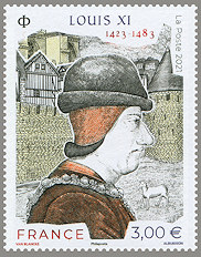 Image du timbre Louis XI 1423-1483