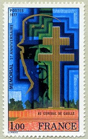 Image du timbre Au Général de GaulleMémorial 5ème anniversaire