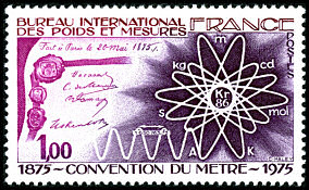 Image du timbre Bureau international des poids et mesures1875-1975 Convention du mètre