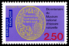 Image du timbre Bicentenaire du Museum national d'Histoire naturelle
