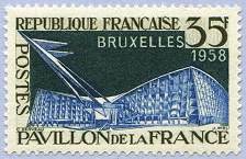Image du timbre Bruxelles 1958 - Pavillon de la France