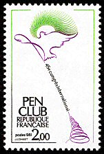Image du timbre 45 congrès international du PEN Club
