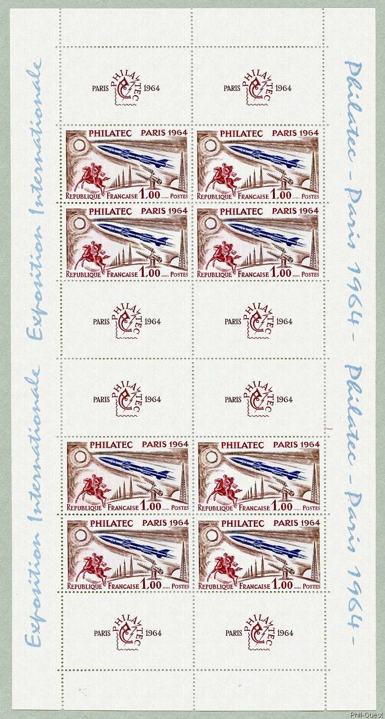 Image du timbre Exposition Philatélique Internationale de Paris-Le bloc-feuillet PHILATEC 1964
