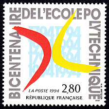 Image du timbre Bicentenaire de la création de l'Ecole Polytechnique