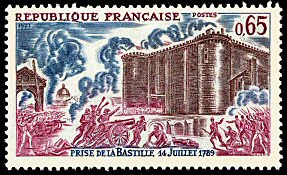 Image du timbre Prise de la Bastille 14 juillet 1789