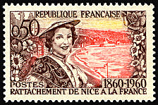 Image du timbre Rattachement de Nice à la France 1860-1960