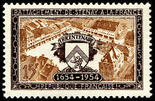 Image du timbre Rattachement de Stenay à la France 1654-1954