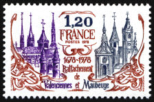 Image du timbre Rattachement de Valenciennes et Maubeuge 1678-1978