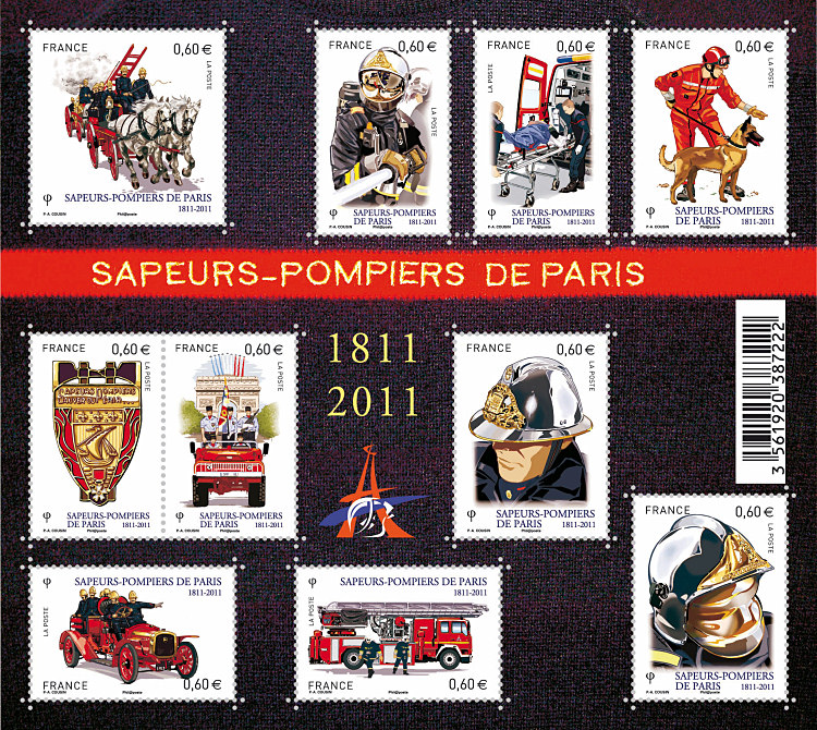 Image du timbre Sapeur-pompiers de Paris 1811-2011