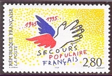 Image du timbre Cinquantenaire du Secours Populaire Français