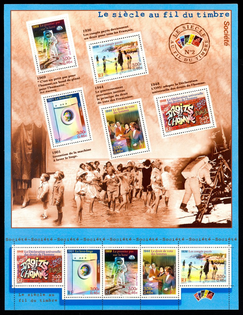 Image du timbre Le siècle au fil des timbresSociété