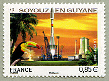 Image du timbre Timbre Soyouz en Guyane