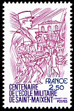 Image du timbre Centenaire de l'Ecole Militaire de Saint Maixent
