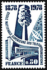 Image du timbre Centenaire de l'Ecole Nationale Supérieure des Télécommunications