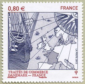 Image du timbre Traités de commerce France - Danemark-Timbre à 0,80 €