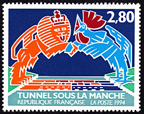 Image du timbre Coq et lion à 2,80F