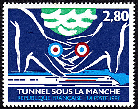 Image du timbre Mains et TGV à 2,80F