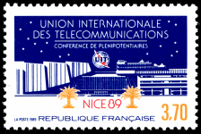 Image du timbre Union Internationale des Télécommunications UIT-Conférence de plénipotentiaires - Nice 89